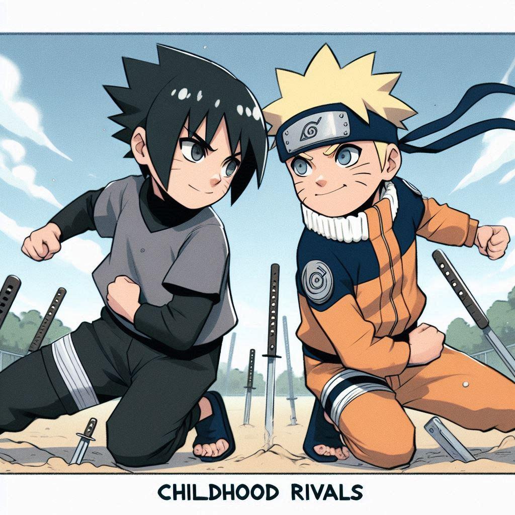 500+ Naruto and Sasuke Photos 22 Childhood Memories
Pose: A flashback scene of young Naruto and Sasuke training together.Background: The training grounds with scattered kunai.Expression: Determined and focused, showcasing their early bond.