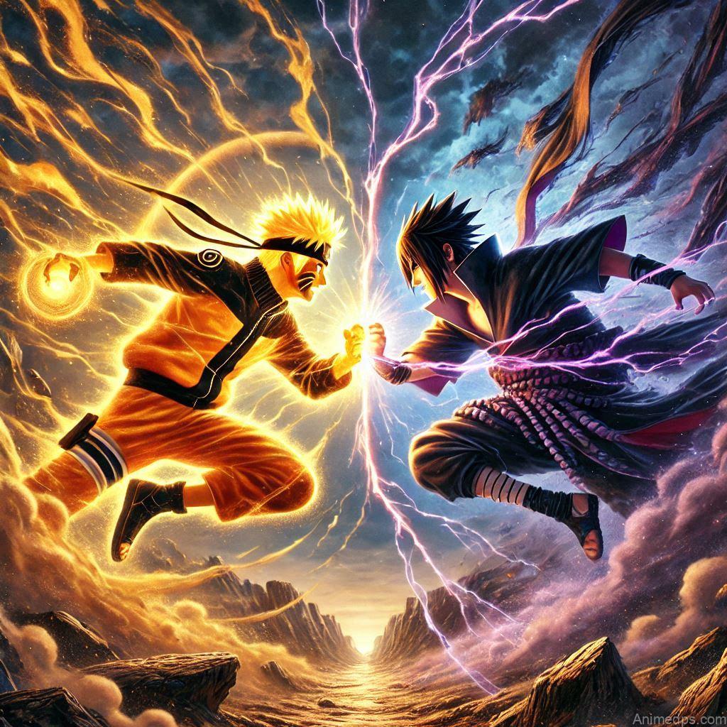500+ Naruto and Sasuke Photos 33 Final Battle
Pose: Naruto and Sasuke in their final battle stances, ready to unleash their powers.Background: The Valley of the End with waterfall and statues.Expression: Intense and resolute, highlighting the climax of their conflict.