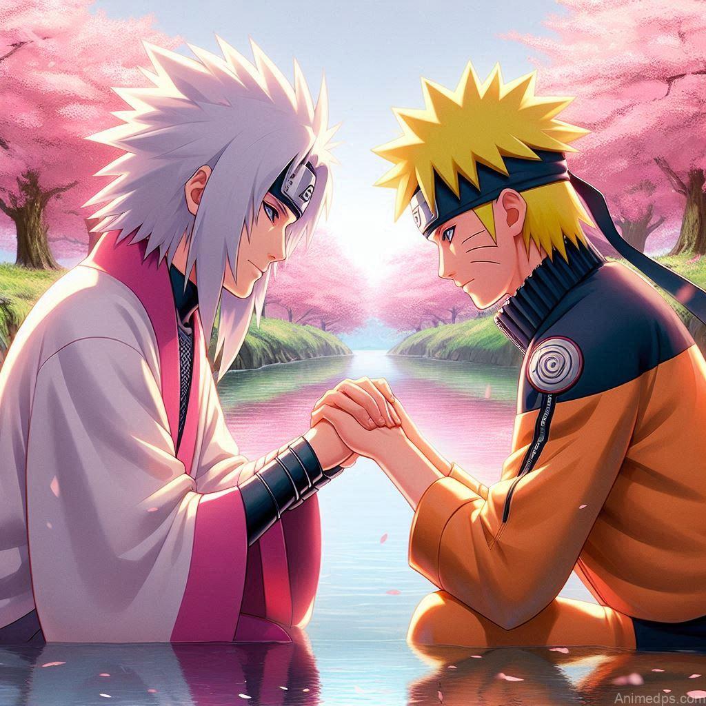 930+ Best Naruto DP for WhatsApp | Anime Dp 369 Jiraiya and Naruto's Bond
Pose: Jiraiya and Naruto sharing a quiet moment by a river, reflecting.Background: A tranquil riverside with cherry blossoms.Expression: Calm and connected, highlighting their deep bond.