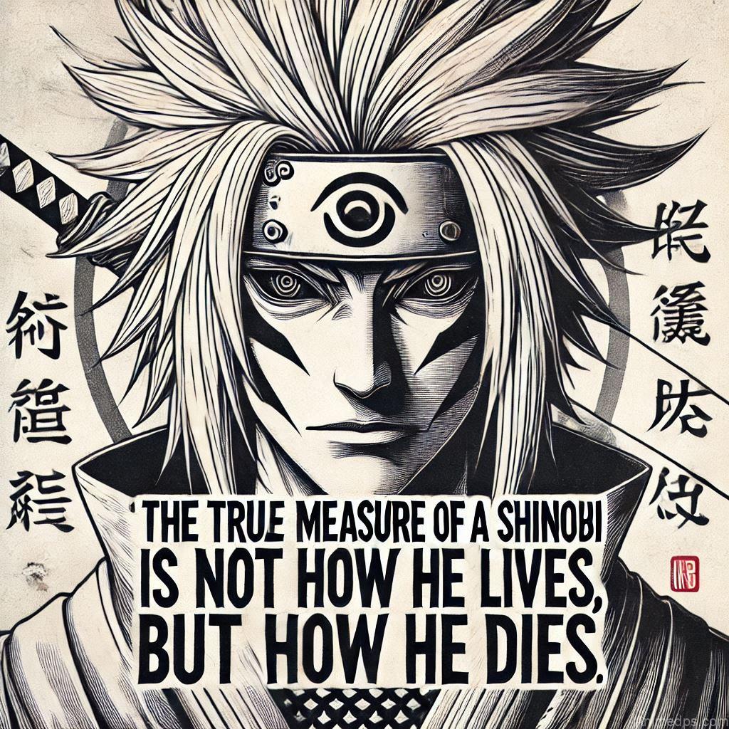 930+ Best Naruto DP for WhatsApp | Anime Dp 917 Jiraiya text over- -The true measure of a shinobi is not how he lives, but how he dies.