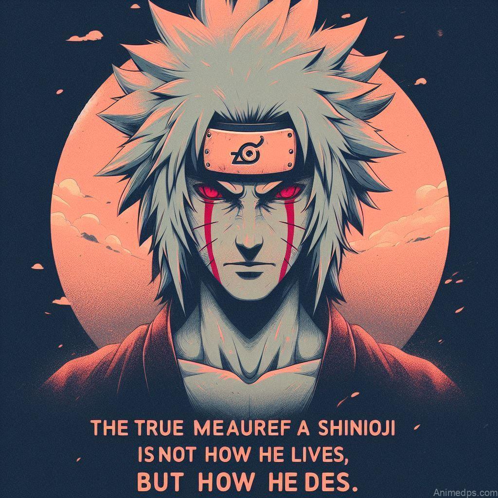 930+ Best Naruto DP for WhatsApp | Anime Dp 915 Jiraiya text over- -The true measure of a shinobi is not how he lives, but how he dies.