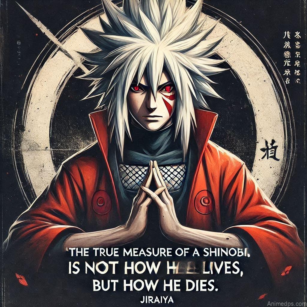 930+ Best Naruto DP for WhatsApp | Anime Dp 916 Jiraiya text over- -The true measure of a shinobi is not how he lives, but how he dies.