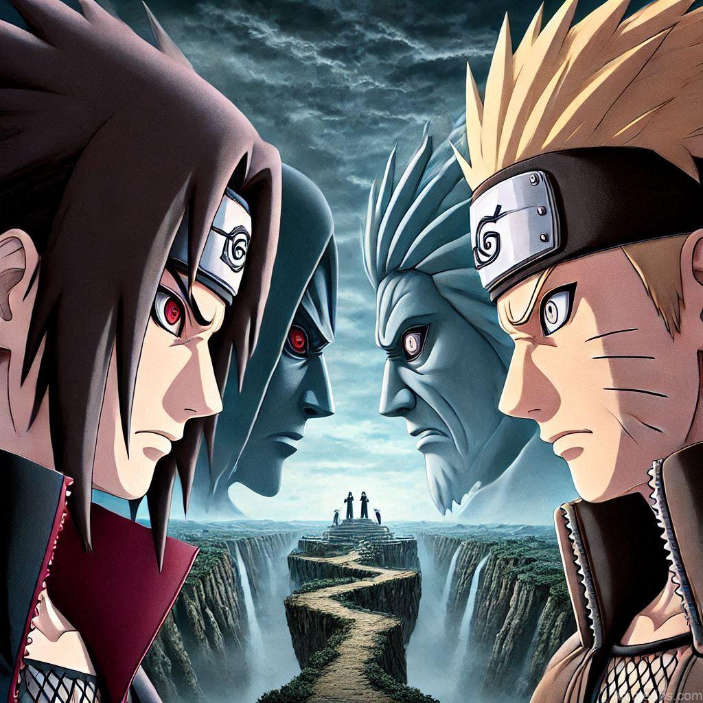 930+ Best Naruto DP for WhatsApp | Anime Dp 870 Madara and Hashirama Showdown
Pose: Madara and Hashirama facing each other in an intense standoff, ready to battle.Background: The iconic Valley of the End with their giant statues in the background.Expression: Fierce and determined, highlighting their legendary rivalry