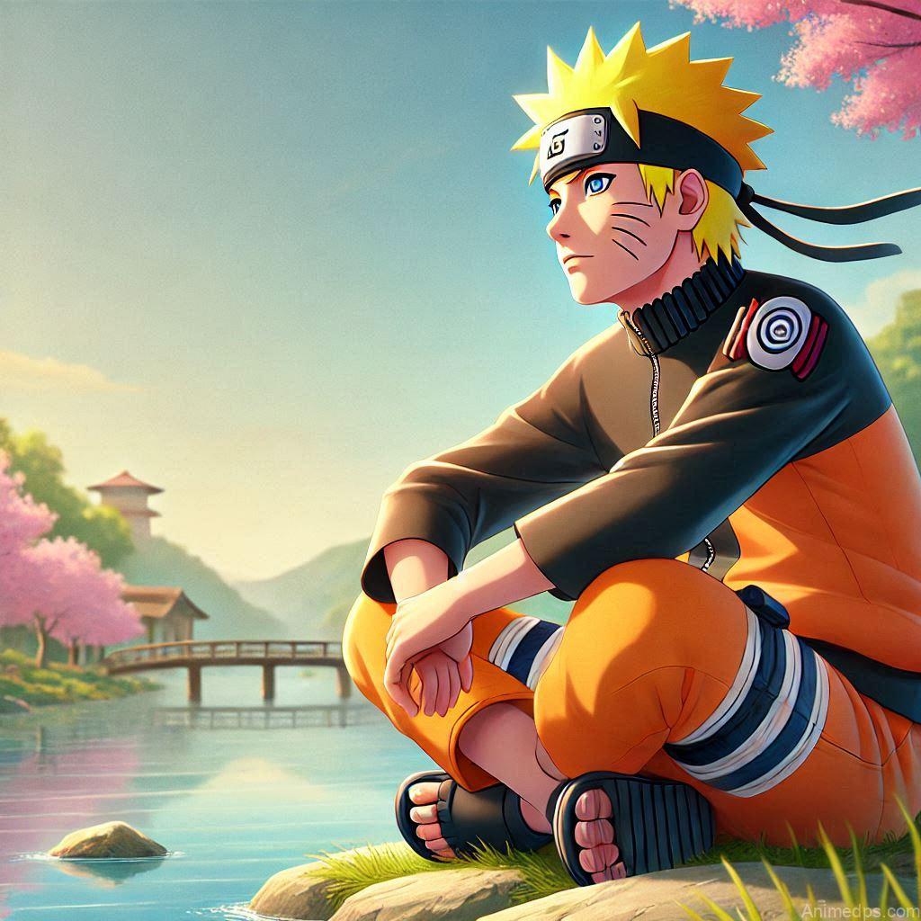 930+ Best Naruto DP for WhatsApp | Anime Dp 21 Naruto Reflecting
Pose: Naruto sits by a river, deep in thought, reflecting on his journey.Background: A tranquil riverside with cherry blossoms.Expression: Calm and introspective, showcasing his thoughtful side.