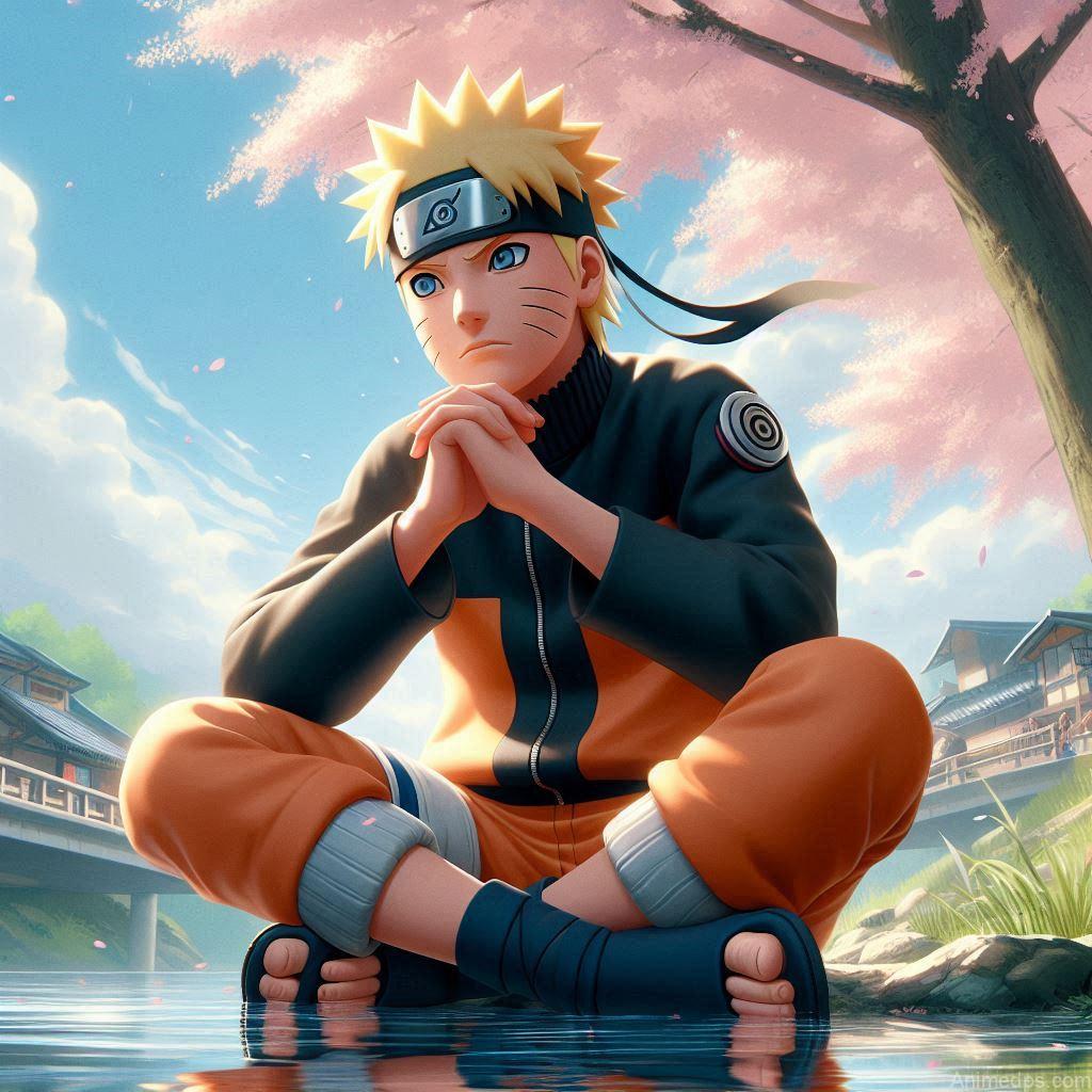 930+ Best Naruto DP for WhatsApp | Anime Dp 23 Naruto Reflecting
Pose: Naruto sits by a river, deep in thought, reflecting on his journey.Background: A tranquil riverside with cherry blossoms.Expression: Calm and introspective, showcasing his thoughtful side.