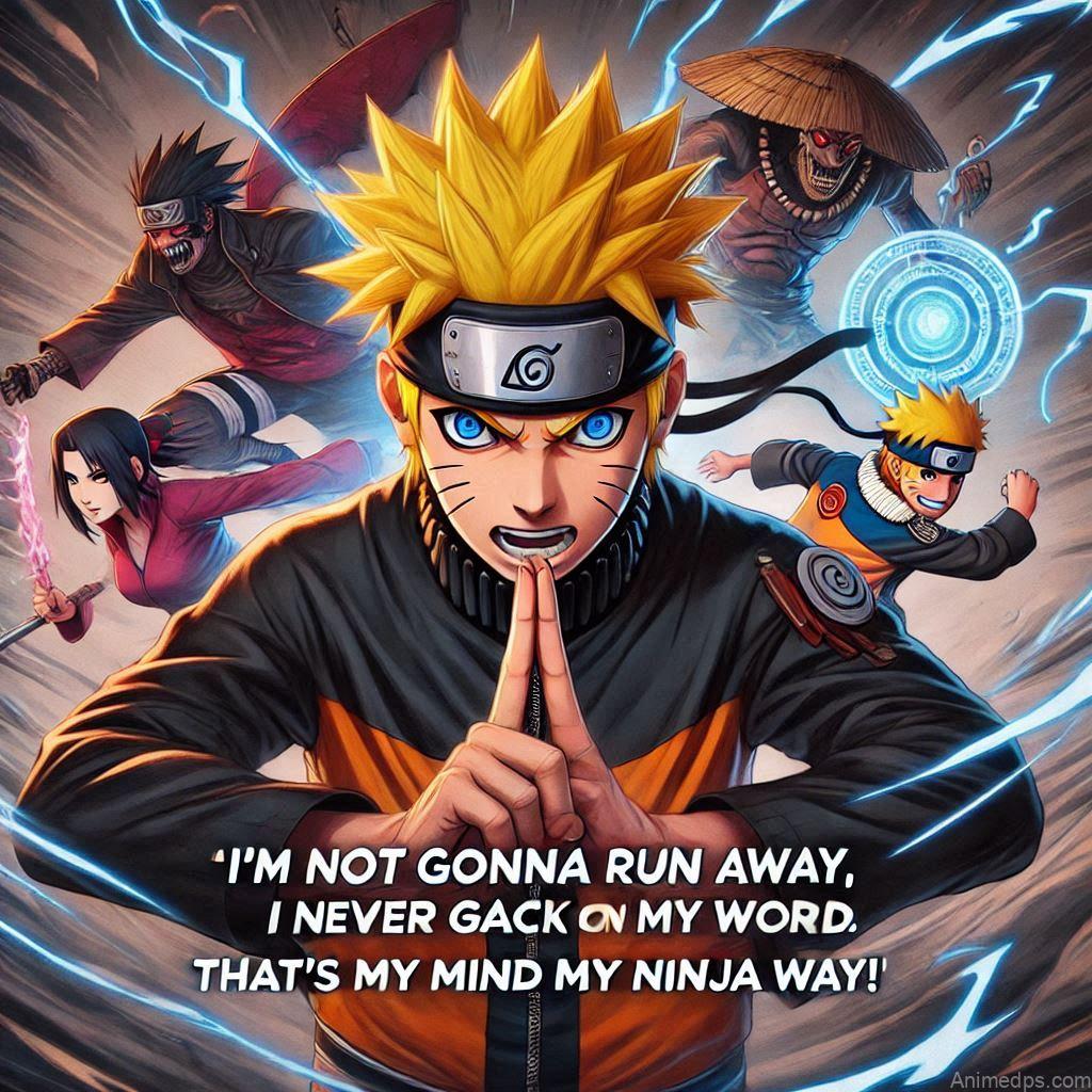930+ Best Naruto DP for WhatsApp | Anime Dp 912 Naruto Uzumaki- -I'm not gonna run away, I never go back on my word. That's my mind- my ninja way!