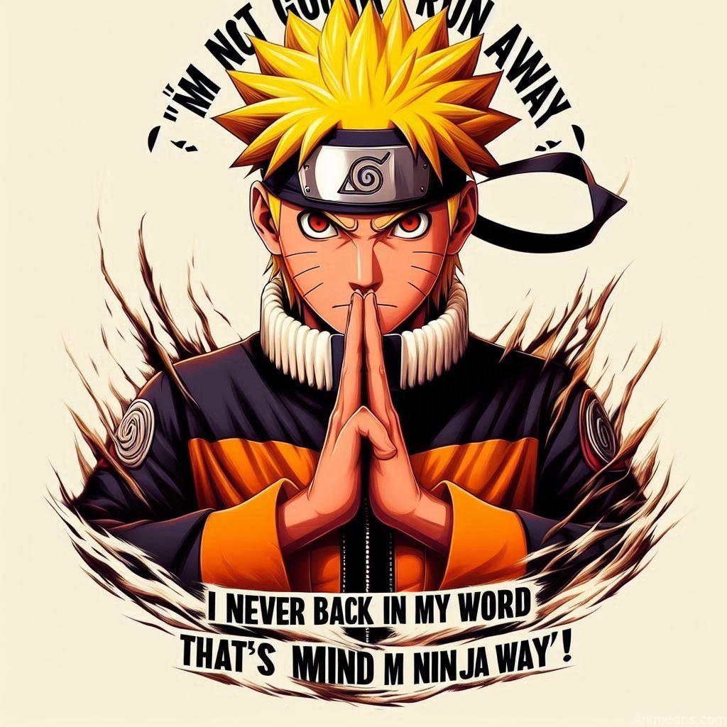 930+ Best Naruto DP for WhatsApp | Anime Dp 913 Naruto Uzumaki- -I'm not gonna run away, I never go back on my word. That's my mind- my ninja way!