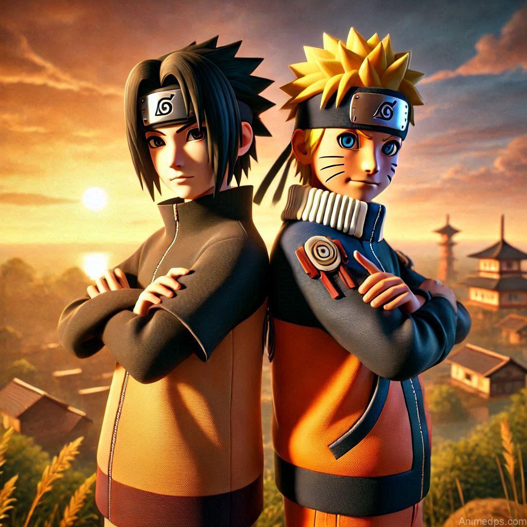 500+ Naruto and Sasuke Photos 61 Naruto and Sasuke Bond
Pose: Naruto and Sasuke stand back-to-back, showing unity and strength.Background: A peaceful sunset over Konoha Village.Expression: Confident and calm, highlighting their bond.
