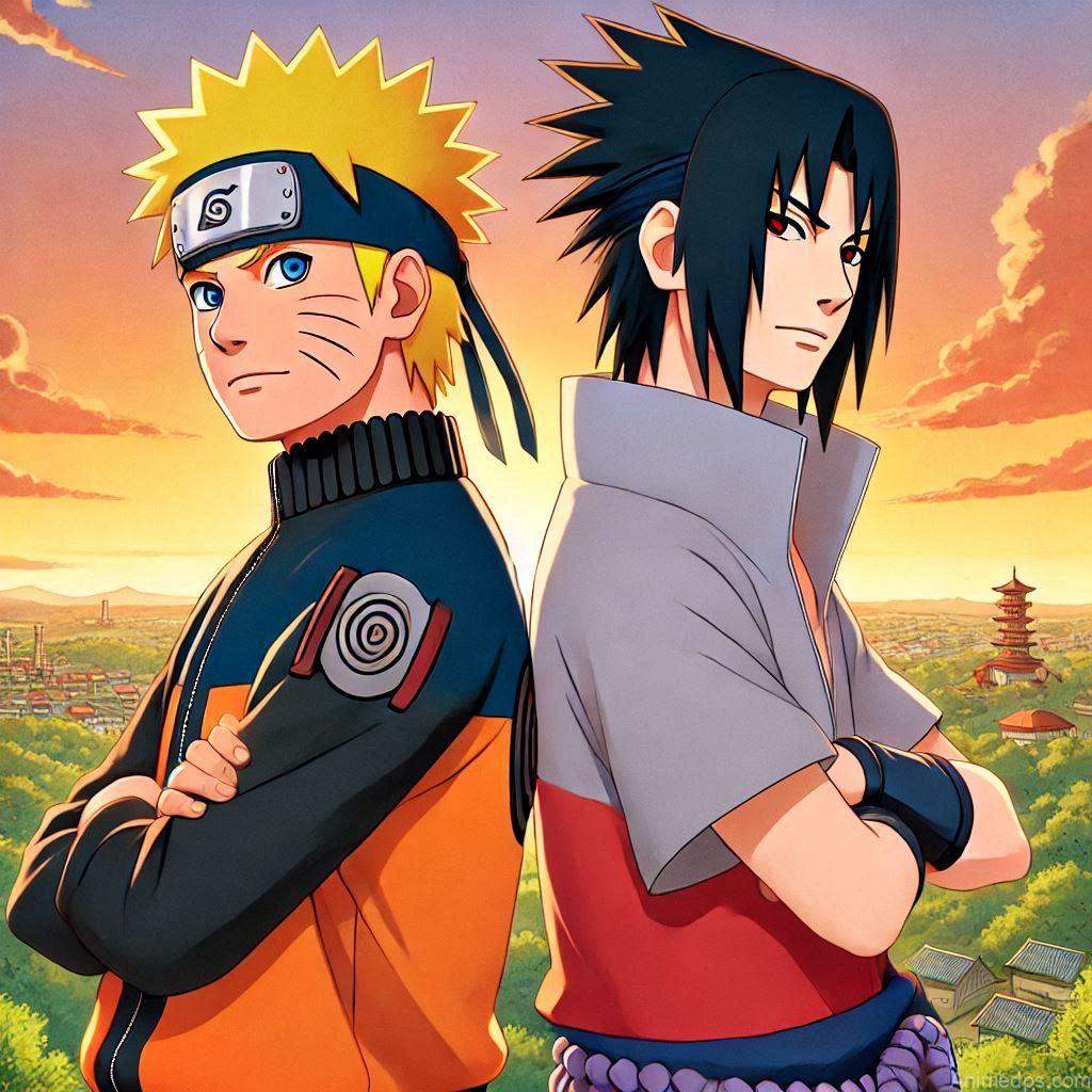 500+ Naruto and Sasuke Photos 63 Naruto and Sasuke Bond
Pose: Naruto and Sasuke stand back-to-back, showing unity and strength.Background: A peaceful sunset over Konoha Village.Expression: Confident and calm, highlighting their bond.
