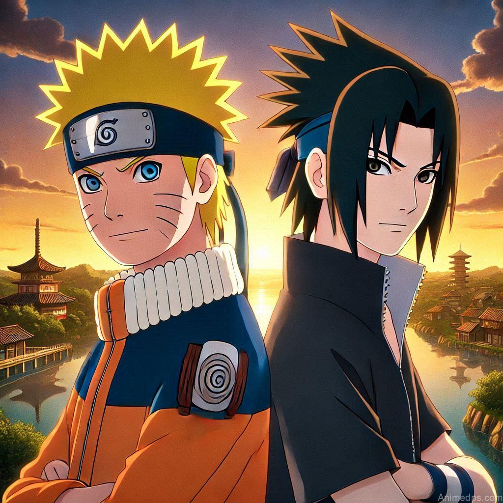 500+ Naruto and Sasuke Photos 65 Naruto and Sasuke Bond
Pose: Naruto and Sasuke stand back-to-back, showing unity and strength.Background: A peaceful sunset over Konoha Village.Expression: Confident and calm, highlighting their bond.