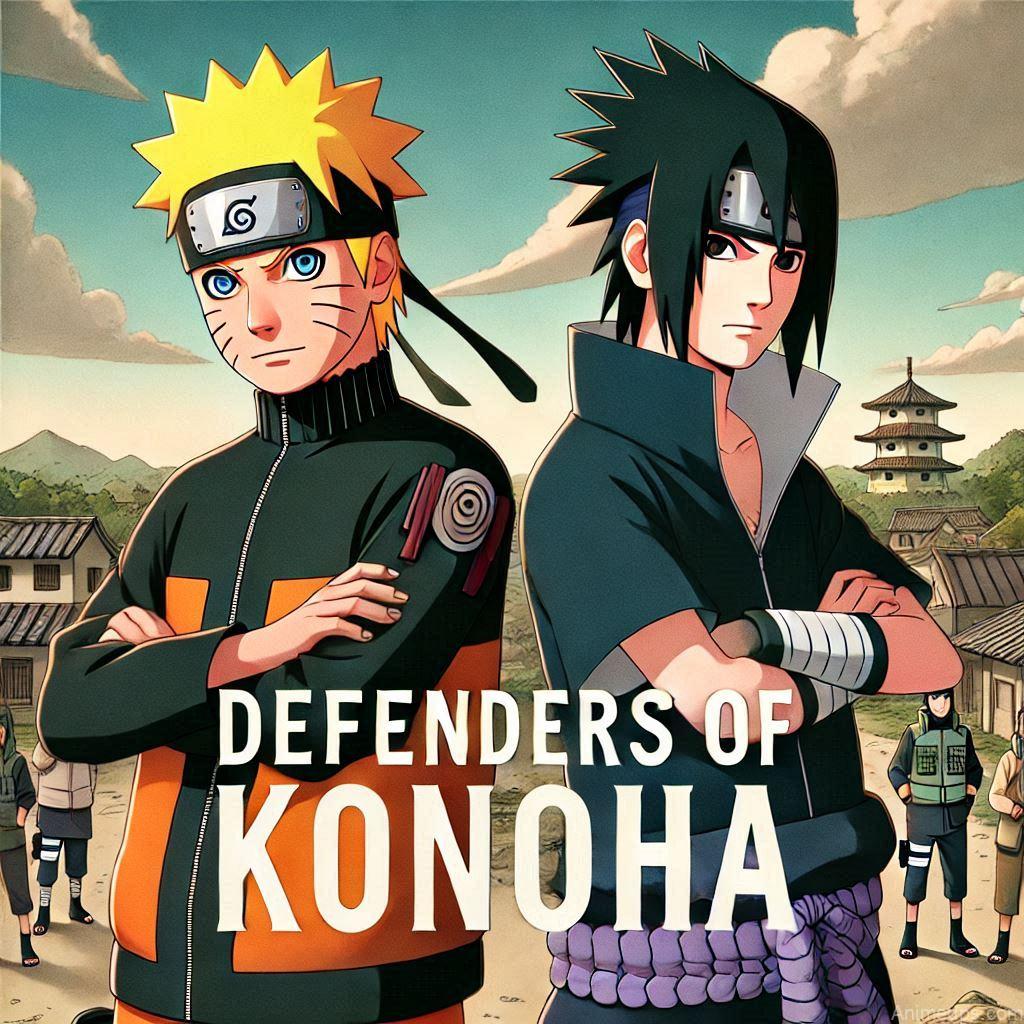 500+ Naruto and Sasuke Photos 9 Naruto and Sasuke Protecting Konoha
Pose: Naruto and Sasuke standing side by side, protecting the village.Background: Konoha Village with villagers in the background.Expression: Strong and vigilant, showcasing their roles as protectors.