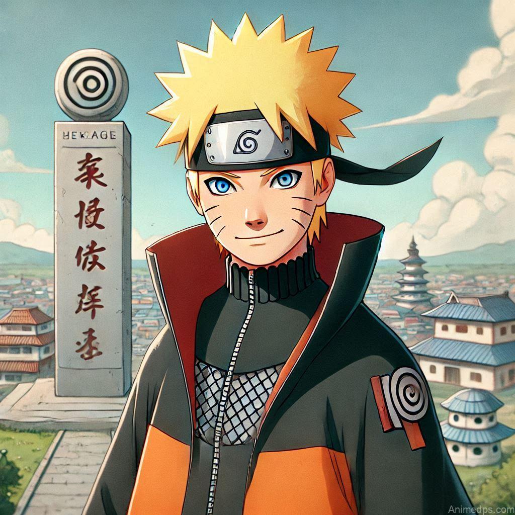 930+ Best Naruto DP for WhatsApp | Anime Dp 31 Naruto in Hokage Robes
Pose: Naruto stands proudly in his Hokage robes, looking over Konoha Village.Background: The Hokage Monument with the village below.Expression: Proud and confident, showcasing his achievement.