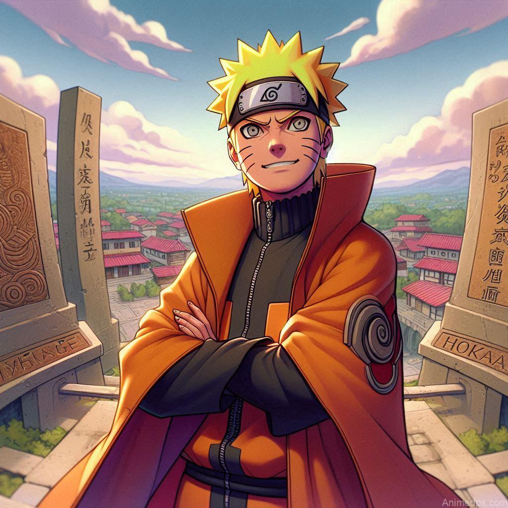 930+ Best Naruto DP for WhatsApp | Anime Dp 32 Naruto in Hokage Robes
Pose: Naruto stands proudly in his Hokage robes, looking over Konoha Village.Background: The Hokage Monument with the village below.Expression: Proud and confident, showcasing his achievement.