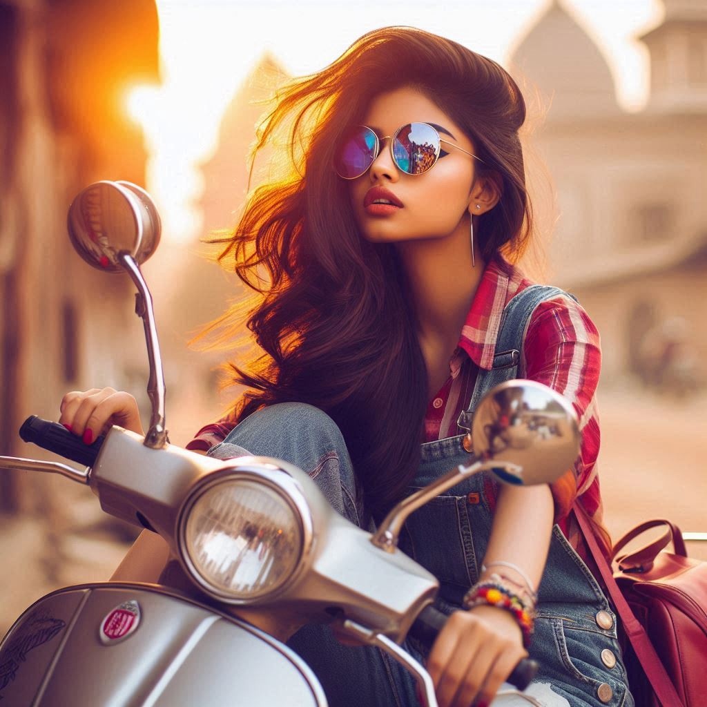 100+ Cool WhatsApp DP for Girls: Express Yourself! 56 Cool WhatsApp DP for Girl riding scooty