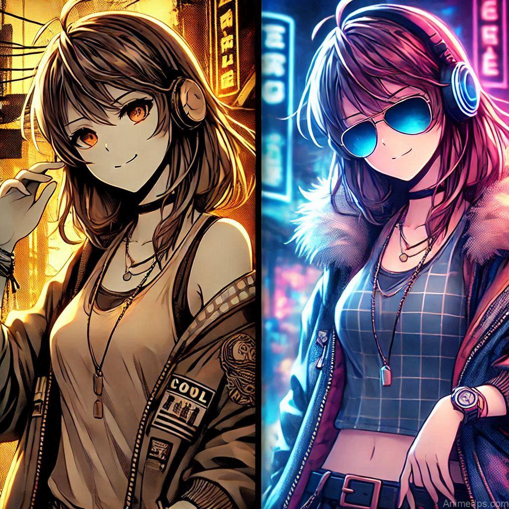 275+ Charming Girl Anime DP to Brighten Your Profile 22 confident anime girl in a stylish outfit, maybe with sunglasses or headphones
