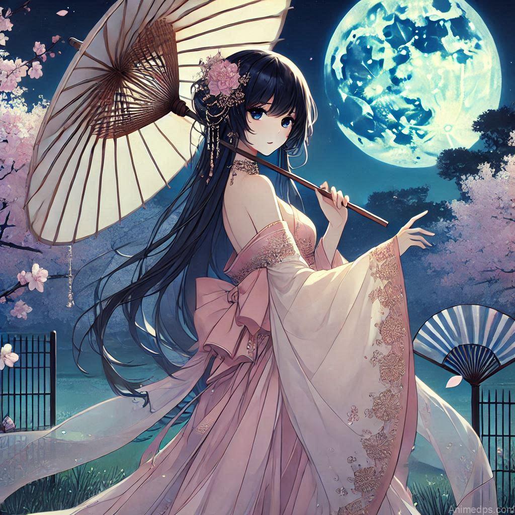 275+ Charming Girl Anime DP to Brighten Your Profile 16 Elegant Kimono Beauty anime girl dp