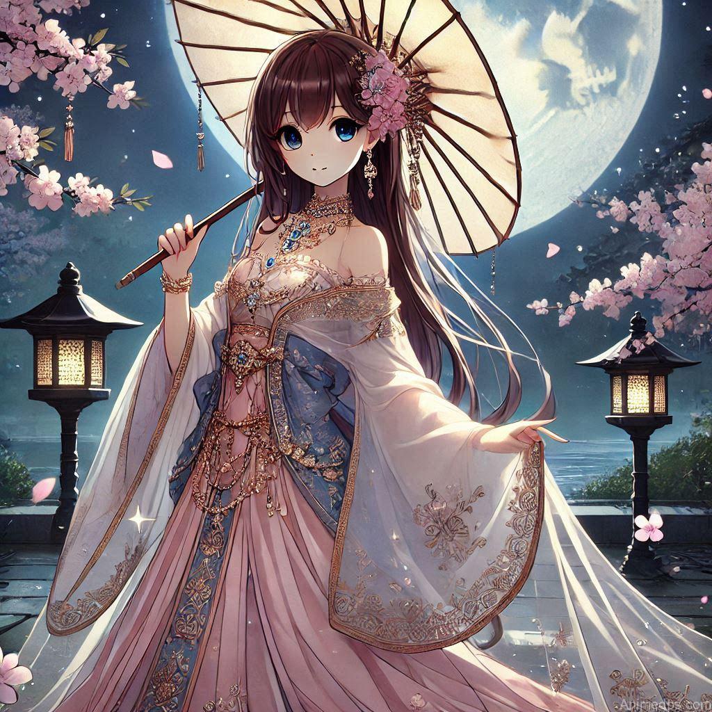 275+ Charming Girl Anime DP to Brighten Your Profile 17 Elegant Kimono Beauty anime girl dp