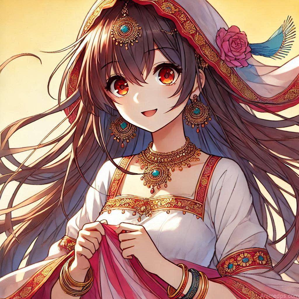 275+ Charming Girl Anime DP to Brighten Your Profile 20 Indian Anime Girl in Saree dp