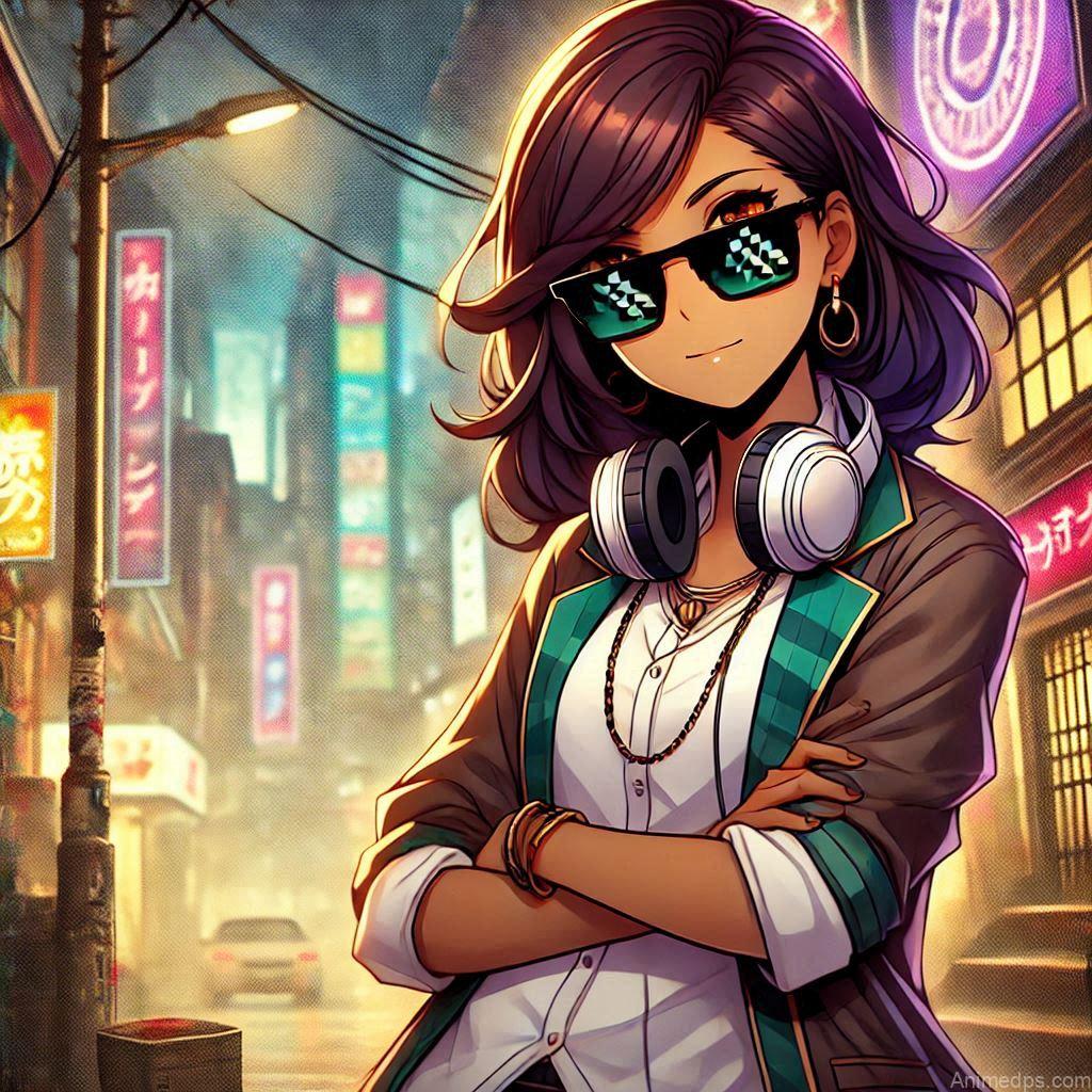 275+ Charming Girl Anime DP to Brighten Your Profile 43 Anime Girl wearing cooling glass dp