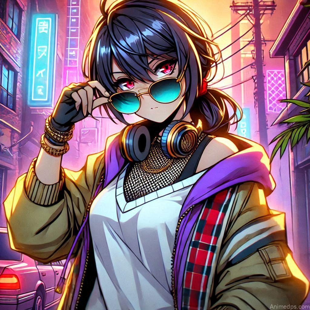 275+ Charming Girl Anime DP to Brighten Your Profile 45 Anime Girl wearing cooling glass dp