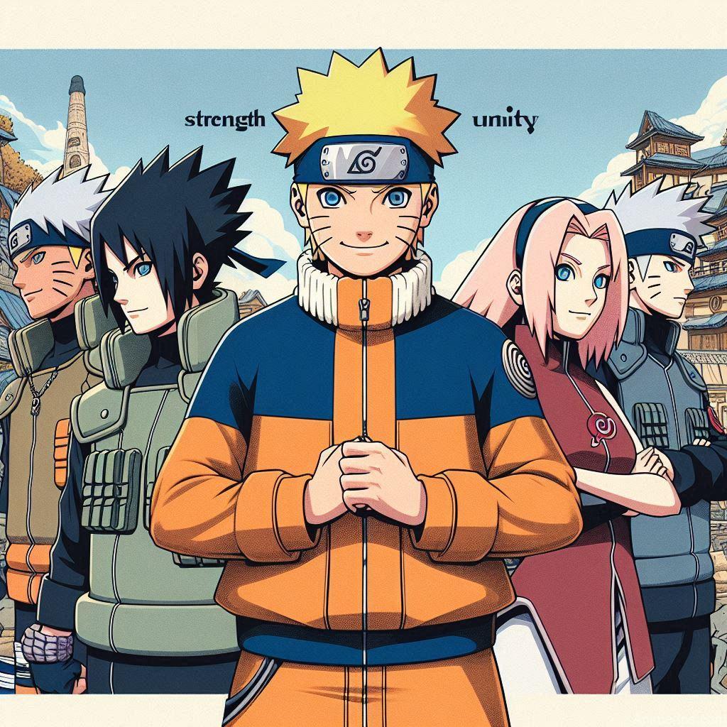 930+ Best Naruto DP for WhatsApp | Anime Dp 217 Naruto standing with his close friends, like Sasuke, Sakura, and Kakashi, all in action. Naruto standing with his close friends, like Sasuke, Sakura, and Kakashi, all in action poses. Background: The village of Konoha, symbolizing their home and unity. Expression: Happy and confident, reflecting the bond between teammates.