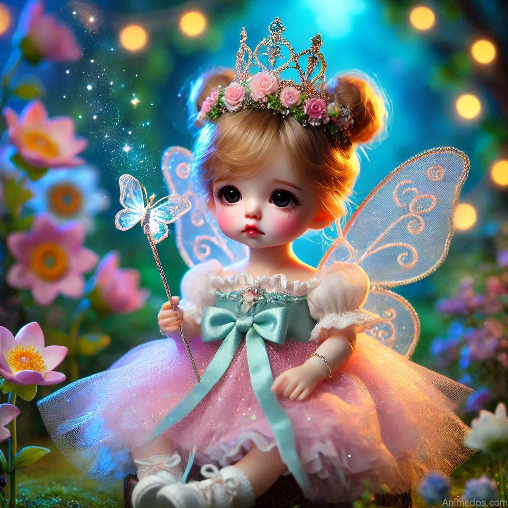 225+ Best Baby Doll Whatsapp Dp 28 A whimsical baby doll dressed as a fairy princess, complete with a tiny tiara, butterfly wings