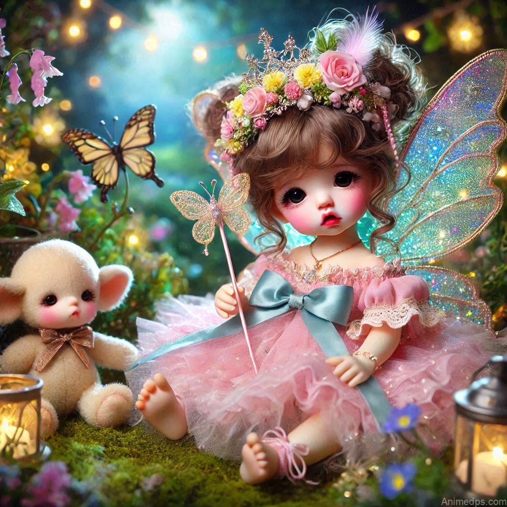225+ Best Baby Doll Whatsapp Dp 30 A whimsical baby doll dressed as a fairy princess, complete with a tiny tiara, butterfly wings