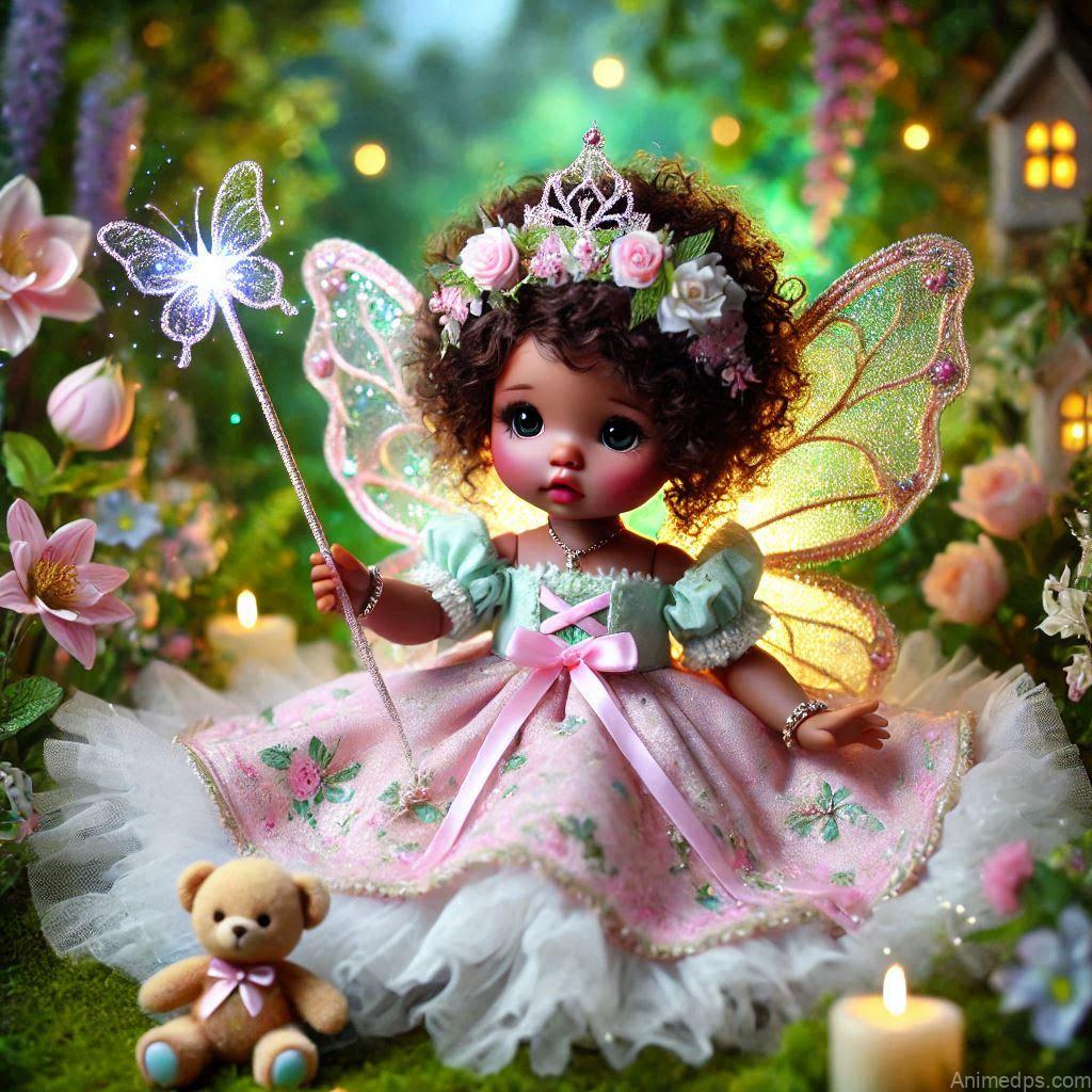 225+ Best Baby Doll Whatsapp Dp 32 A whimsical baby doll dressed as a fairy princess, complete with a tiny tiara, butterfly wings